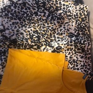 Leopard print pants and top set